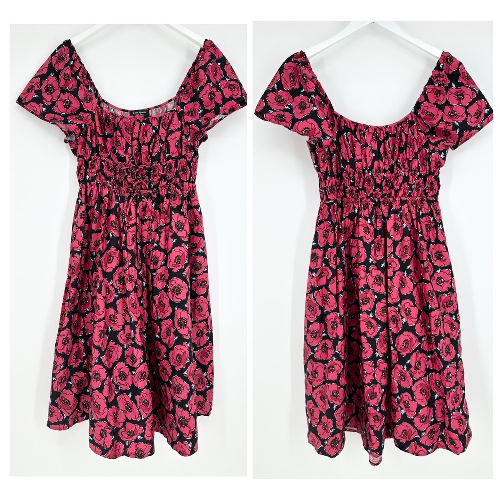 Kate Spade Outlet Poppy Toss Square-Neck Midi Dress